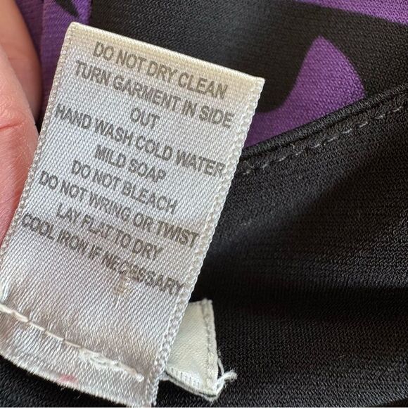 Cache Floral Print Sheath Dress Long Sleeve Stretch Silk Trim Size 4 - Picture 7 of 7